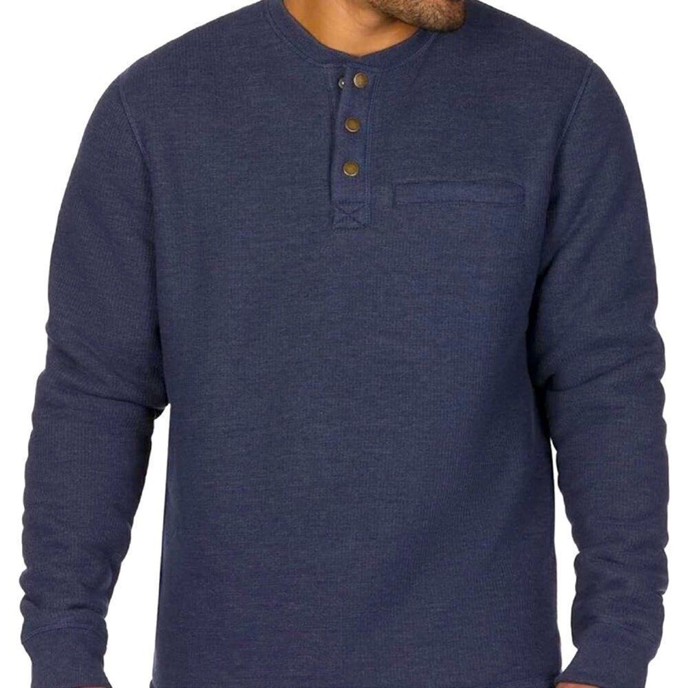 Coleman Long-Sleeve Sherpa Lined Waffle Henley Shirt, Size Medium New with Tag